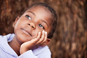 dreamy african child